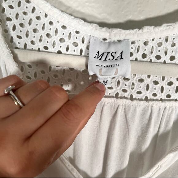 Misa Los Angeles Sarika Mini Dress White Ivory Size Medium - Picture 12 of 16